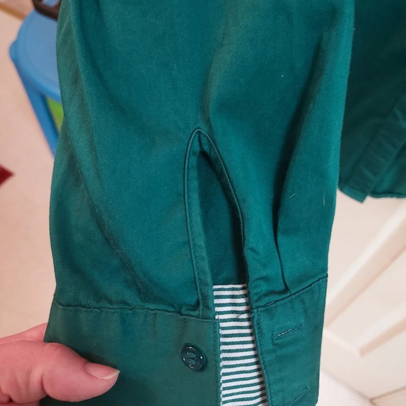 Lane Bryant Green Long Sleeve Button Down Blouse in Size 26 - Picture 7 of 10